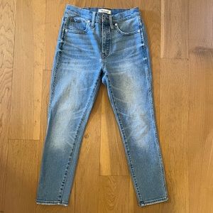 High rise skinny crop denim